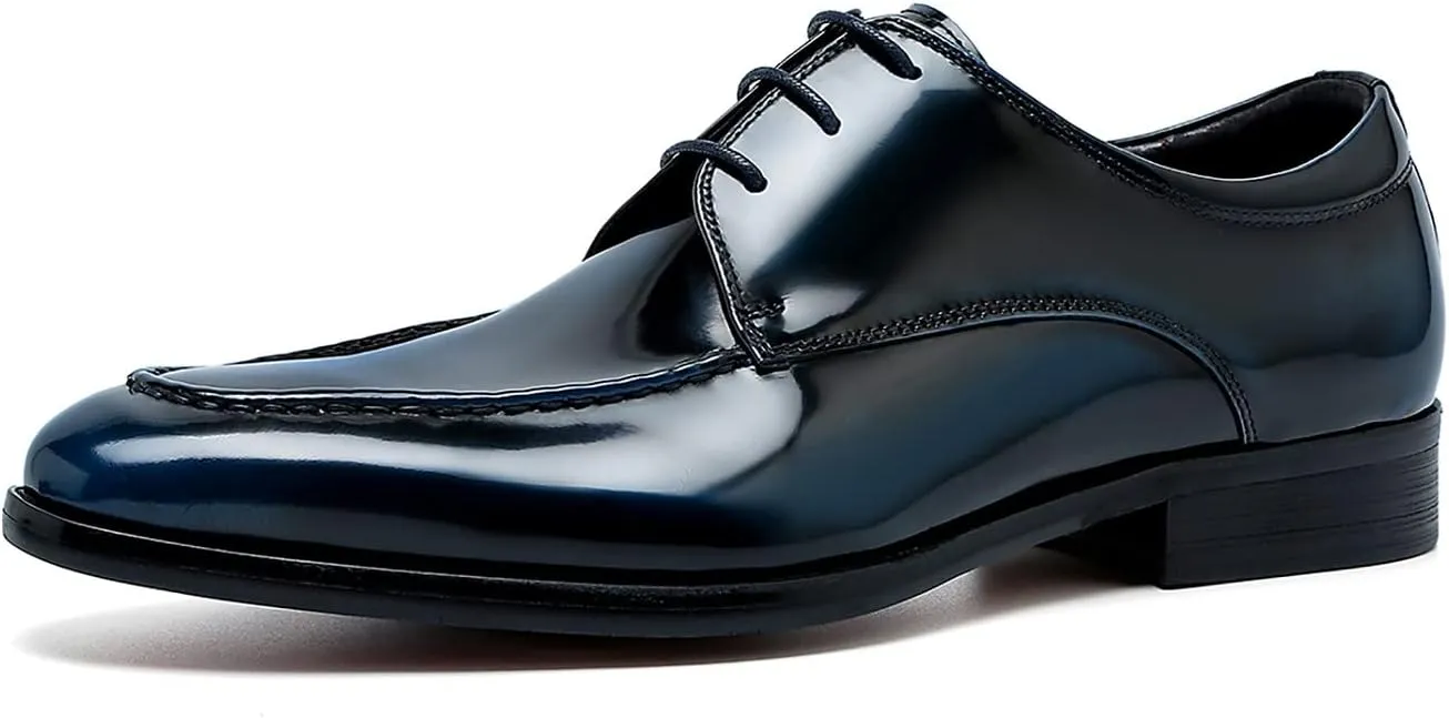 Men's Oxfords Formal Dress Patent Leather Pointed Toe Derby Business Prom Wedding Fashion Casual Comfort Walking Shoes for Men