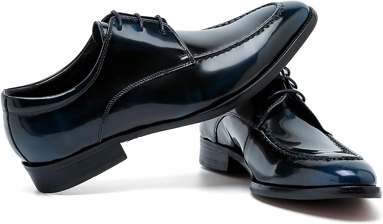 Men's Oxfords Formal Dress Patent Leather Pointed Toe Derby Business Prom Wedding Fashion Casual Comfort Walking Shoes for Men