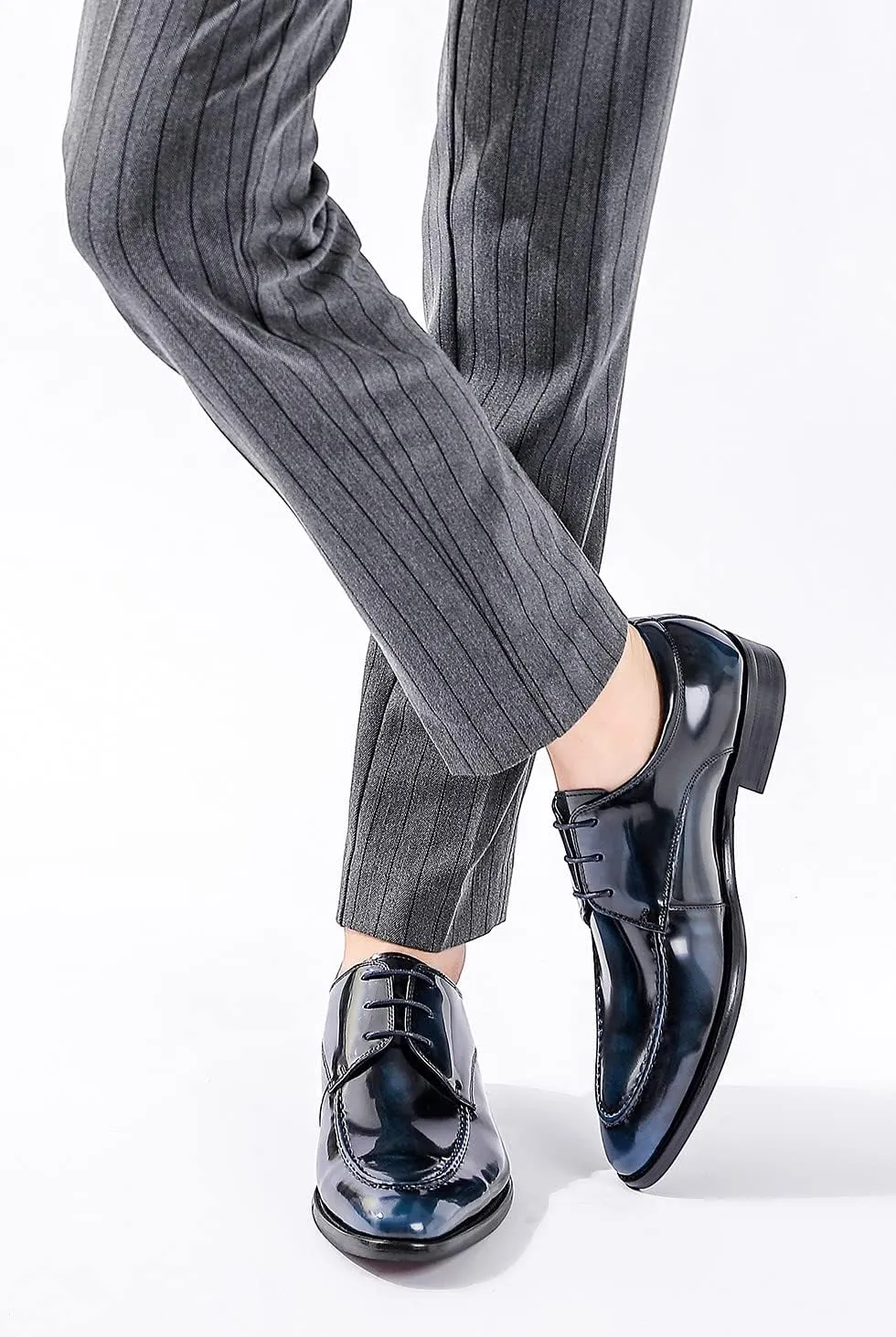 Men's Oxfords Formal Dress Patent Leather Pointed Toe Derby Business Prom Wedding Fashion Casual Comfort Walking Shoes for Men
