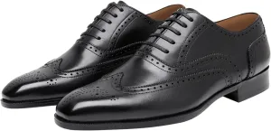 Mens Oxfords Formal Dress Shoes Genunie Leather Wingtips Brogues Suit Shoes Modern Fashion Prom Wedding Business Casual Derby Tuxedo Shoes for Men