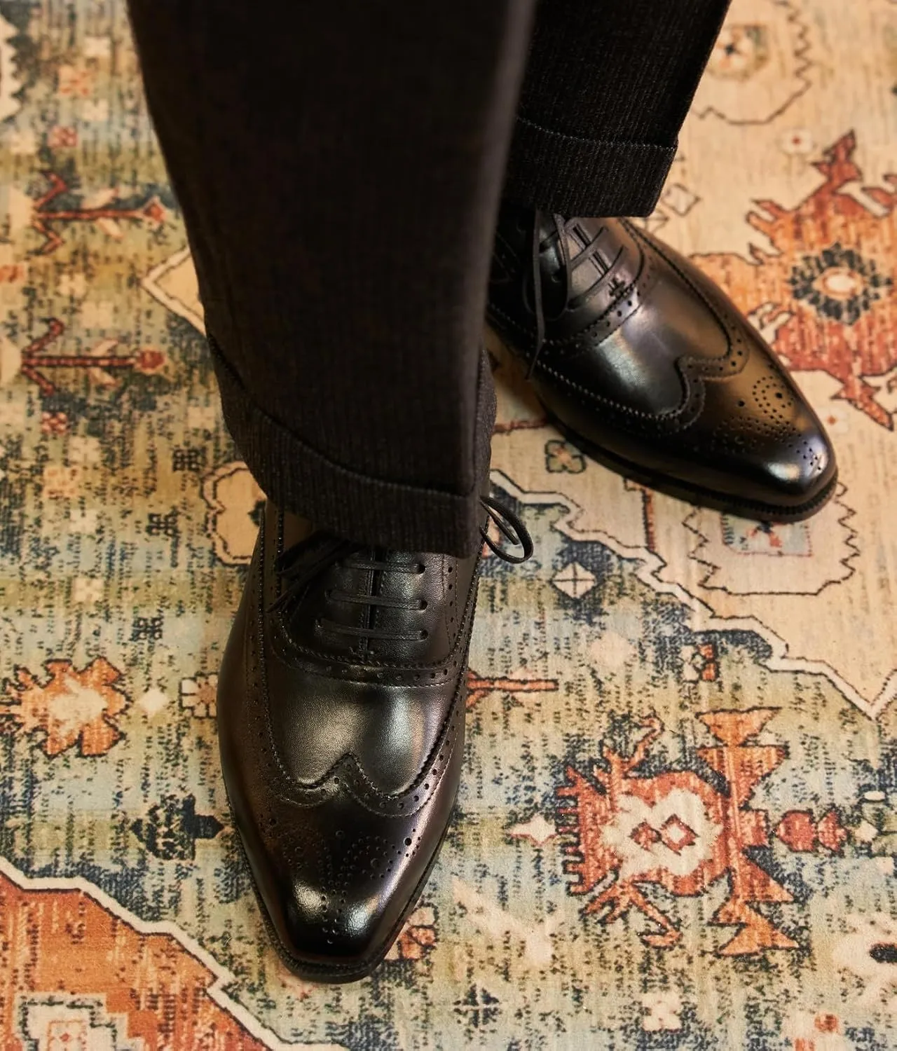 Mens Oxfords Formal Dress Shoes Genunie Leather Wingtips Brogues Suit Shoes Modern Fashion Prom Wedding Business Casual Derby Tuxedo Shoes for Men