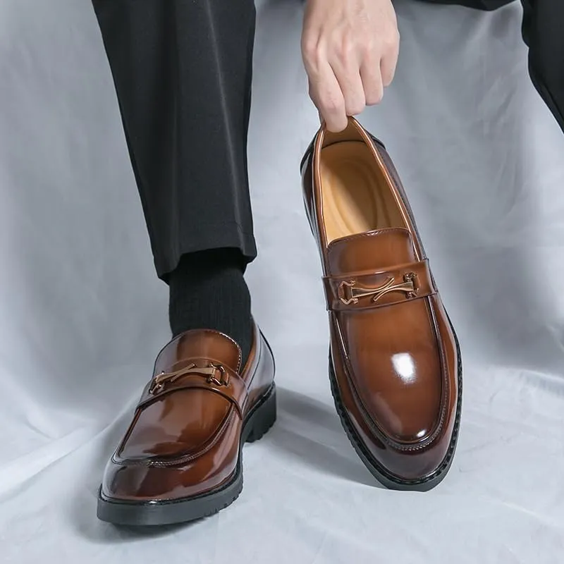 Mens Oxfords Shoes Social Business Men's Leather Modern Classic Lace Up Leather Lined Perforated Dress Shoes Comfortable Tuxedo Shoes Formal Derby Shoes(Brown,8)