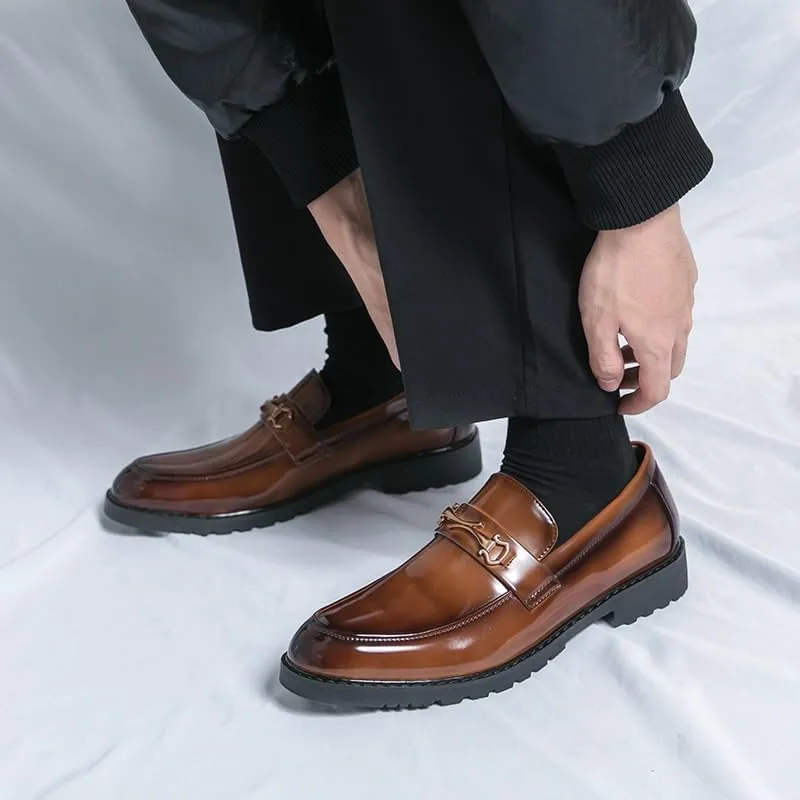 Mens Oxfords Shoes Social Business Men's Leather Modern Classic Lace Up Leather Lined Perforated Dress Shoes Comfortable Tuxedo Shoes Formal Derby Shoes(Brown,8)