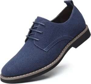 Men's Suede Lace Up Oxfords Classic Wing Tips Dress Shoes Casual Luxury Business Work Office Derby Shoes