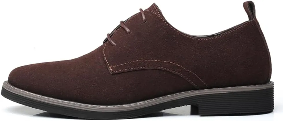 Mens Suede Shoes Dress Shoes Classic Oxfords Business Casual Lace Up Derbys Shoes