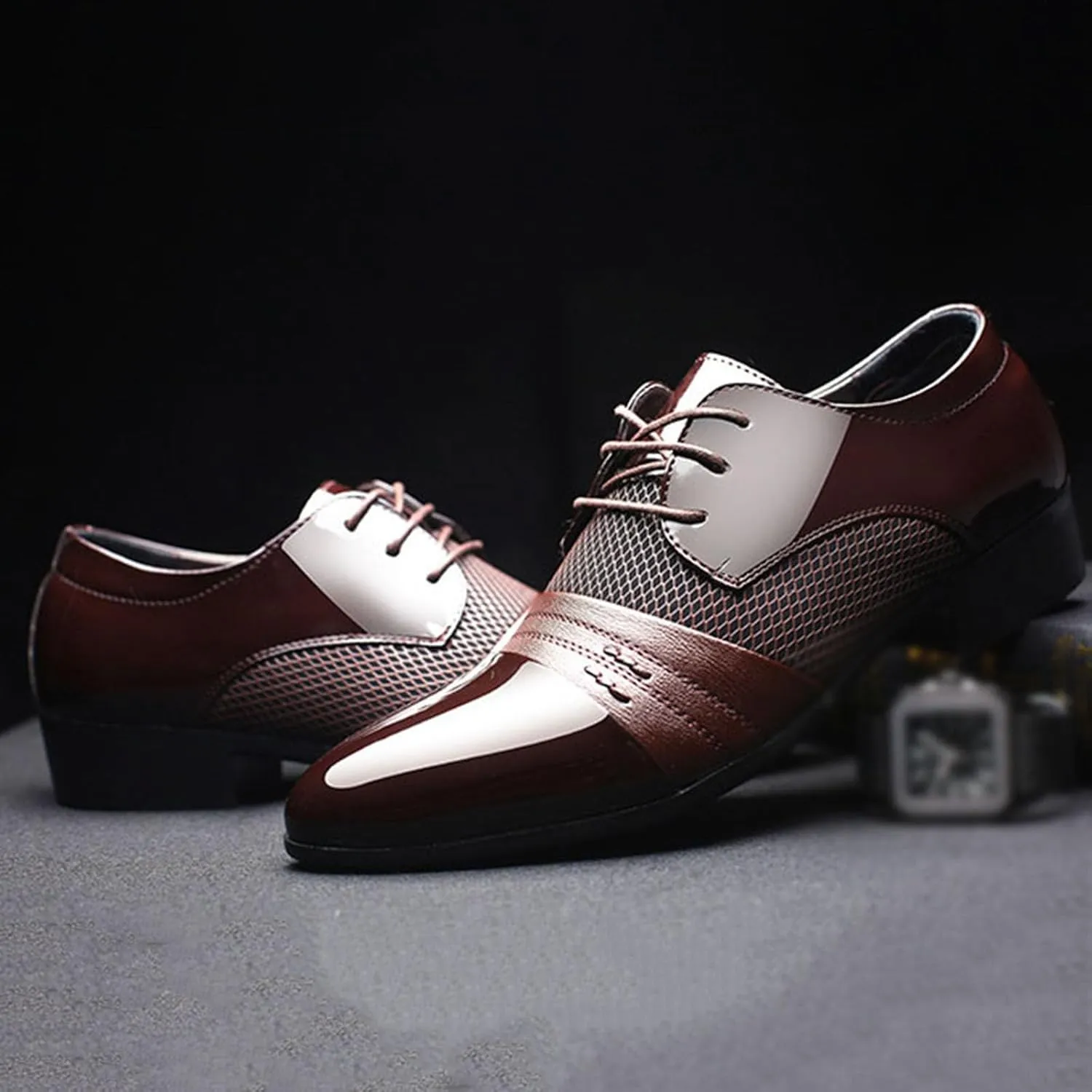 Mens Tuxedo Shoes Patent Leather Formal Business Oxford Dress Shoes