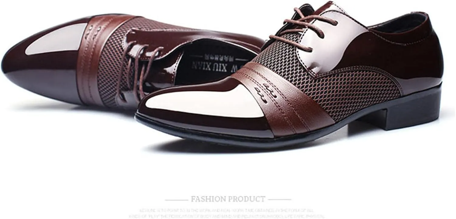 Mens Tuxedo Shoes Patent Leather Formal Business Oxford Dress Shoes