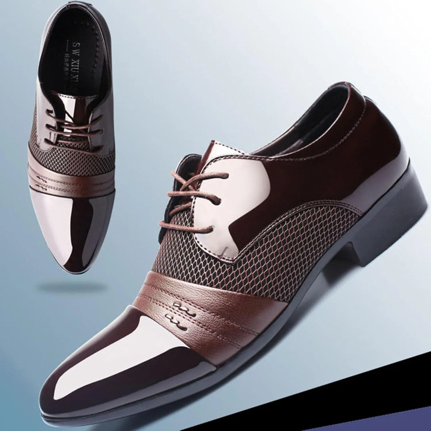 Mens Tuxedo Shoes Patent Leather Formal Business Oxford Dress Shoes
