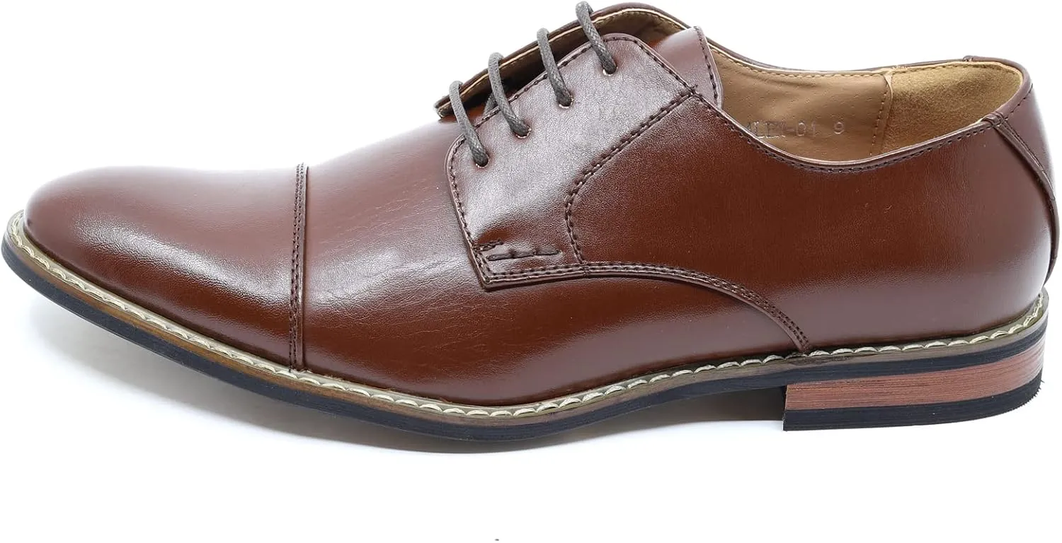 Metrocharm Alex-04 Men's Lace Up Cap Toe Oxford Dress Shoes