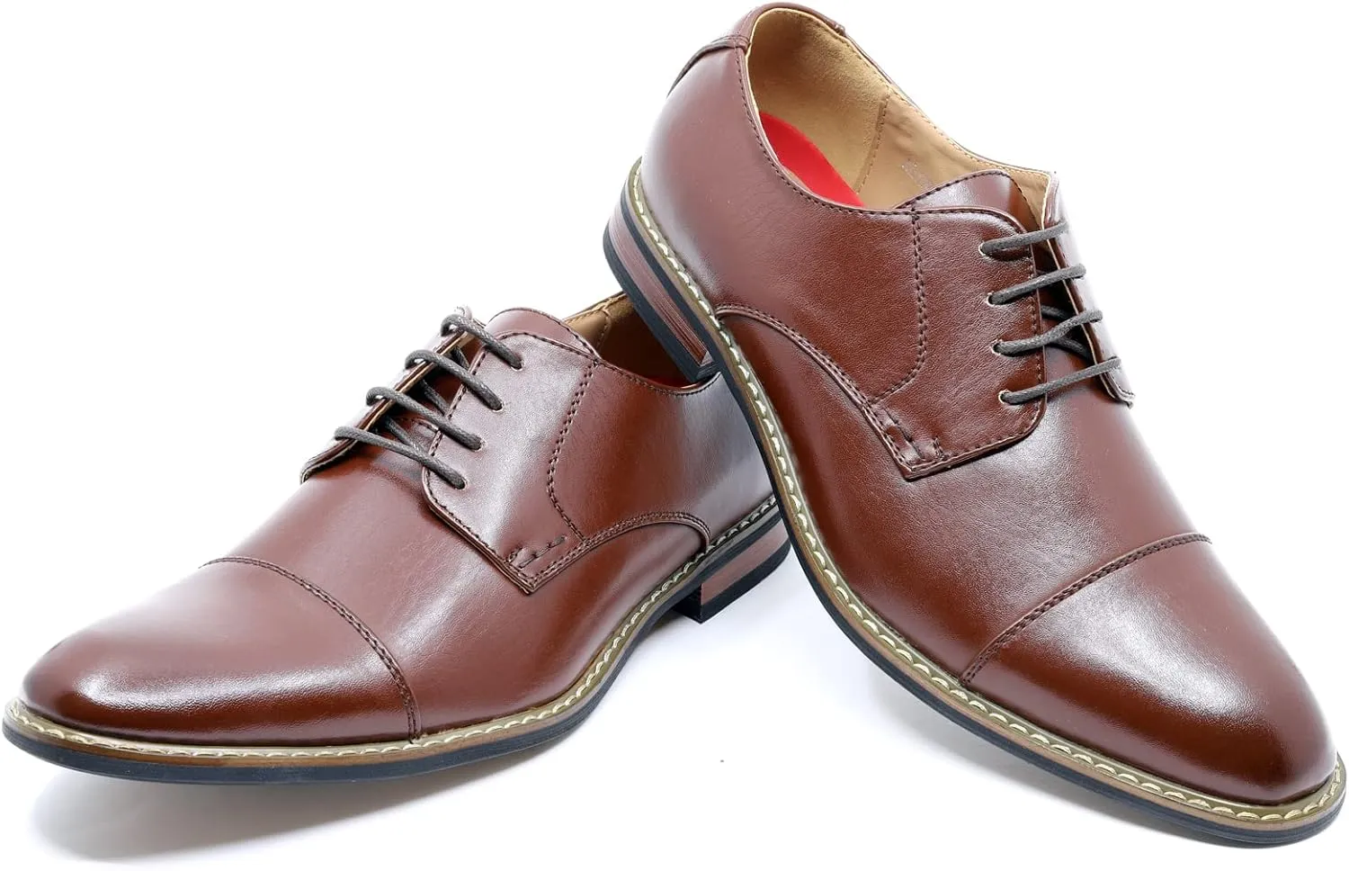 Metrocharm Alex-04 Men's Lace Up Cap Toe Oxford Dress Shoes