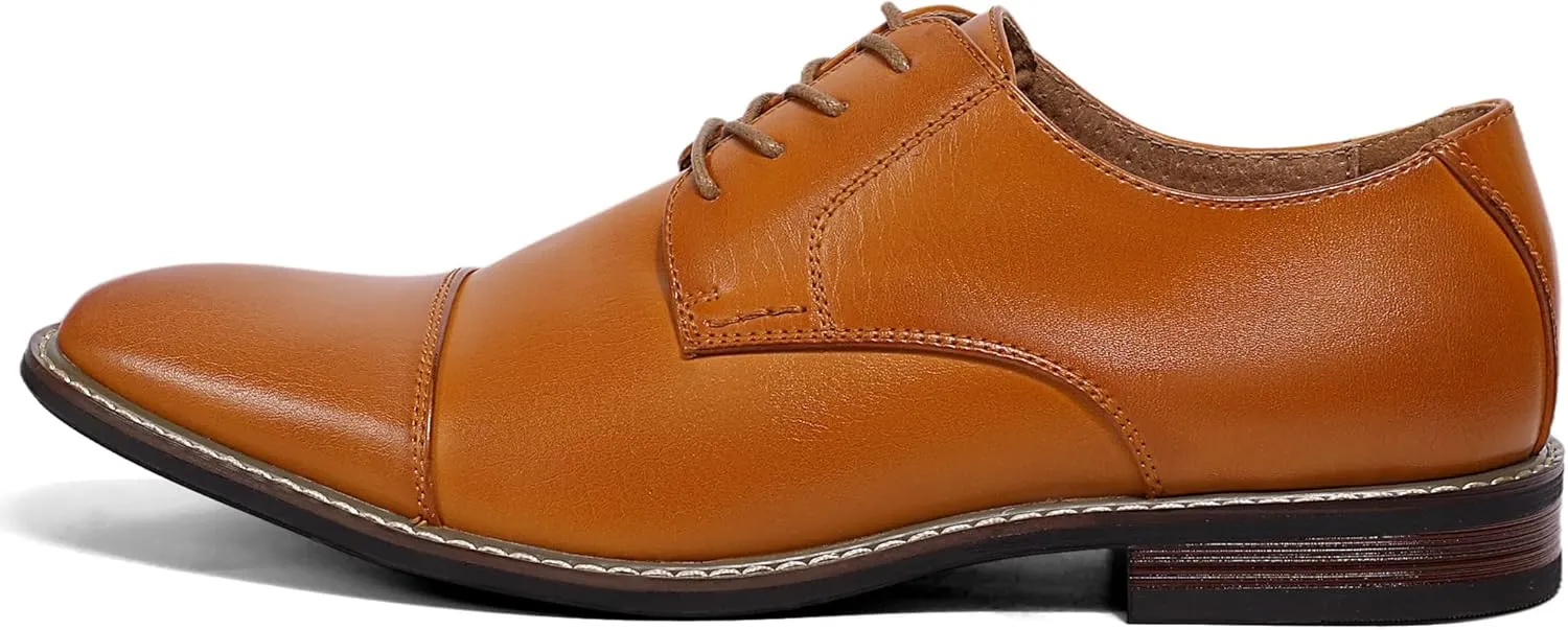 Mofri Men's Oxford Suede Shoes, Wingtip Dress Shoes for All Occasions, Waterproof, Latex Insole, Lace-Up