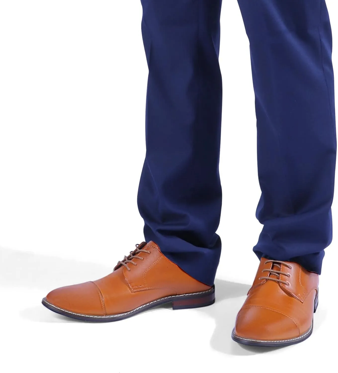 Mofri Men's Oxford Suede Shoes, Wingtip Dress Shoes for All Occasions, Waterproof, Latex Insole, Lace-Up