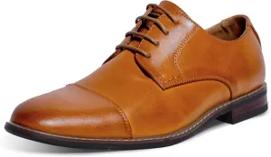 Mofri Men's Oxford Suede Shoes, Wingtip Dress Shoes for All Occasions, Waterproof, Latex Insole, Lace-Up