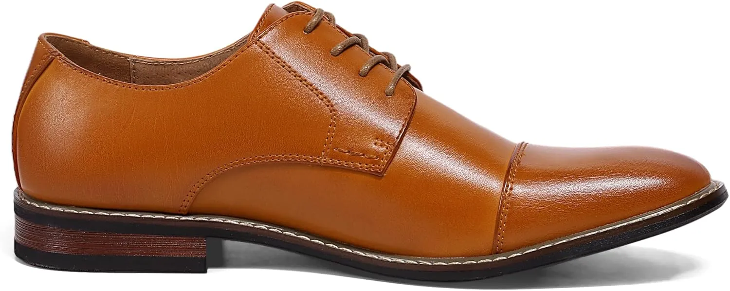 Mofri Men's Oxford Suede Shoes, Wingtip Dress Shoes for All Occasions, Waterproof, Latex Insole, Lace-Up