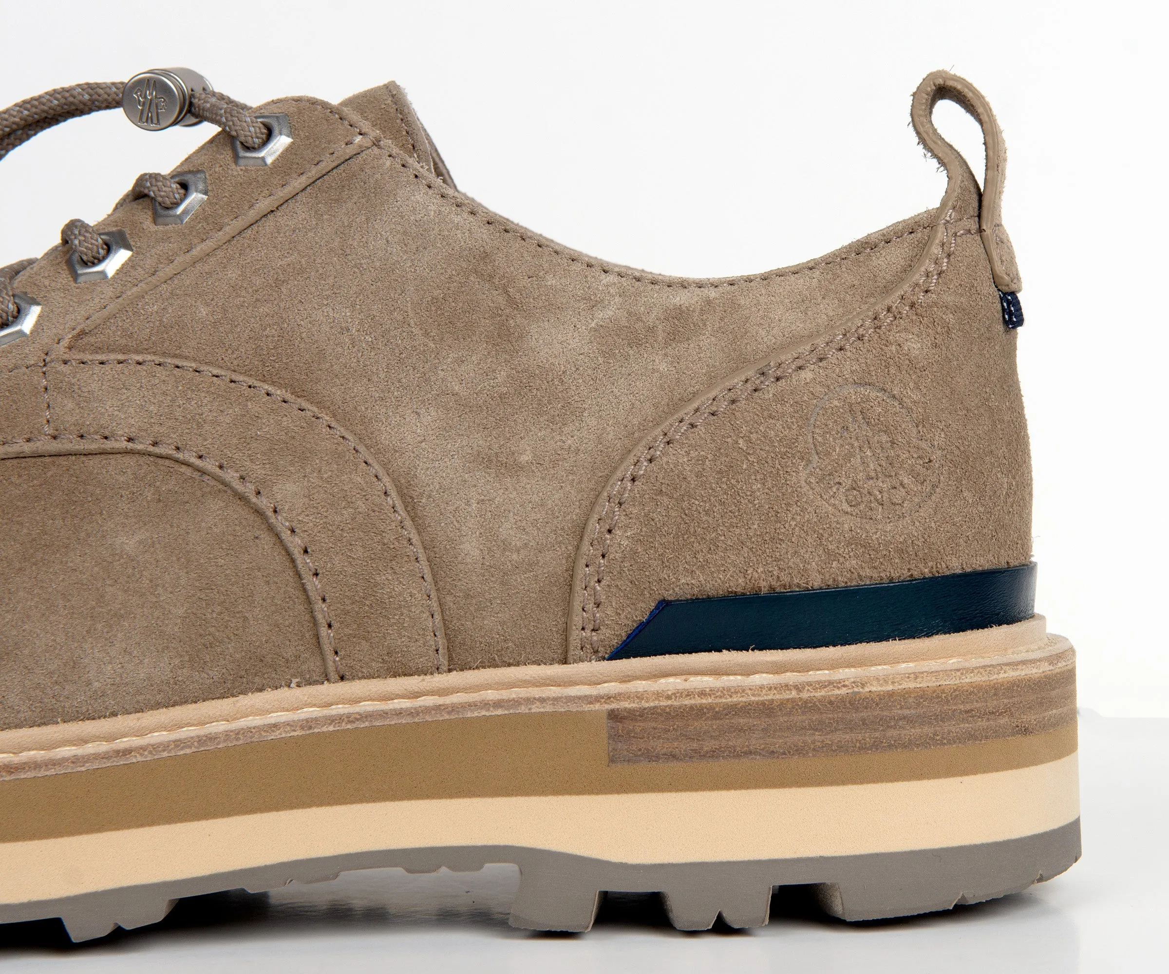 Moncler Peka City Suede Derby Shoes Brown