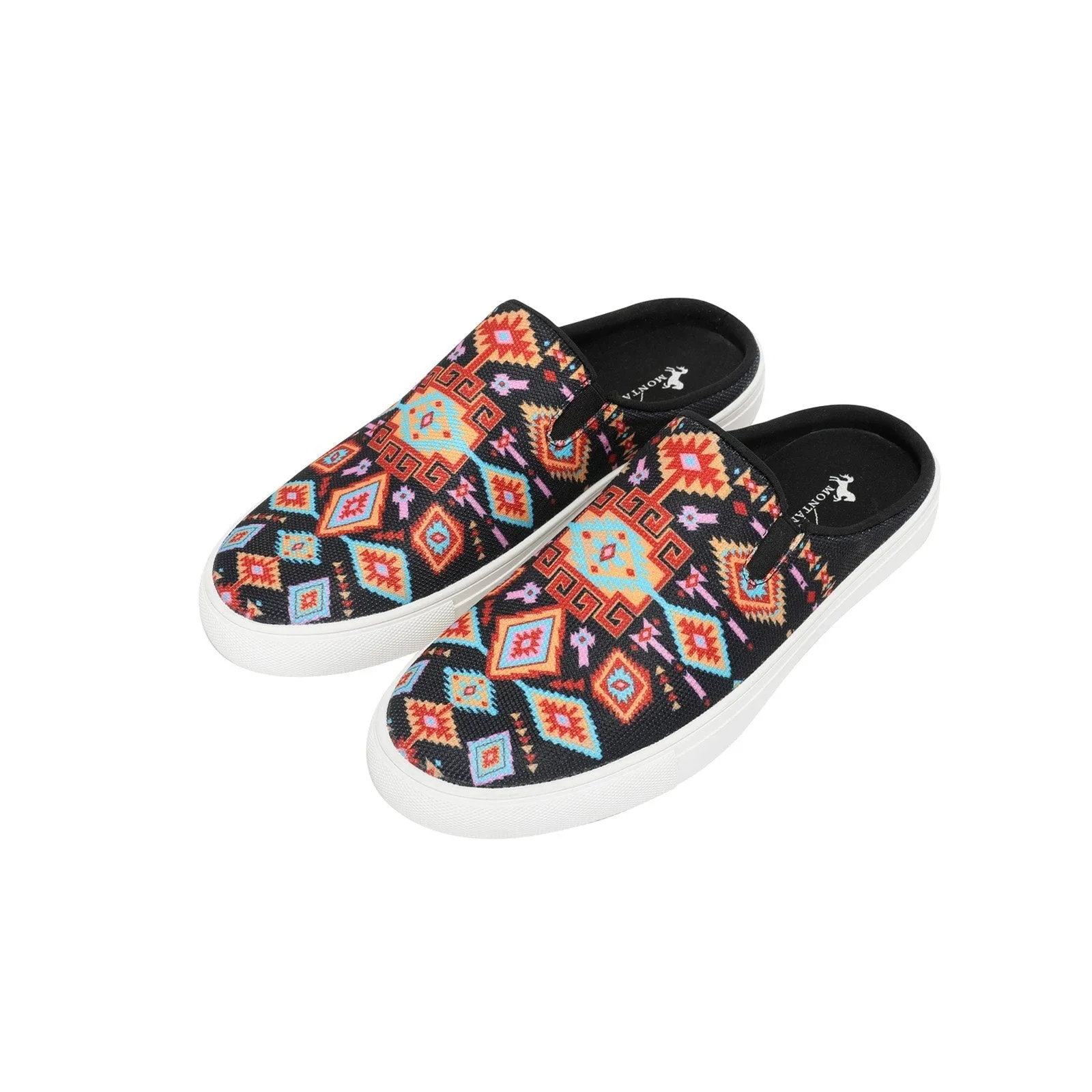 Montana West Western Aztec Print Collection Sneaker Slides