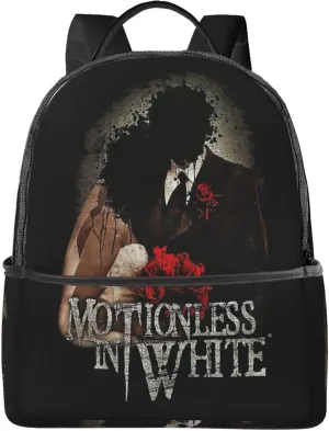Motionless Rock In White Unisex Casual Backpack Lightweight Travel Bag Classic Laptop Daypack Backpack Men Women