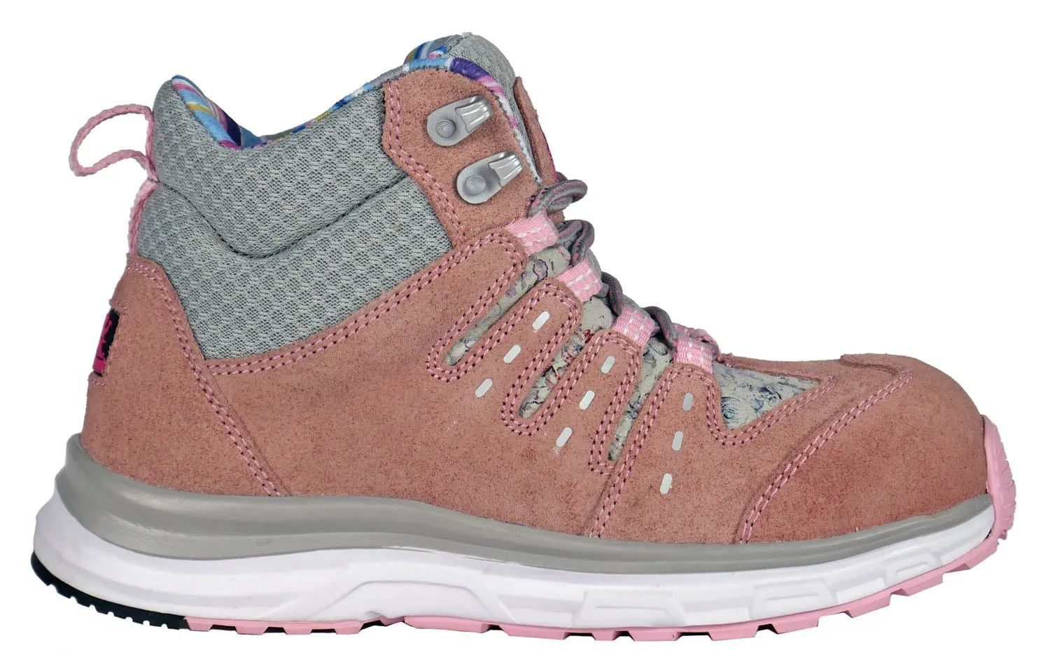 Moxie Trades Womens Trisha Composite Toe Pink Suede Work Boots