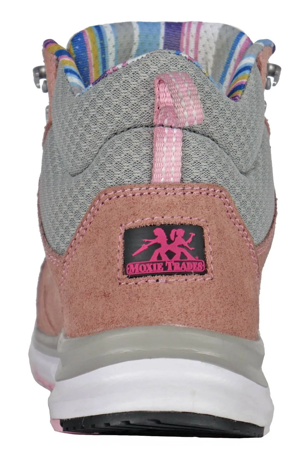 Moxie Trades Womens Trisha Composite Toe Pink Suede Work Boots