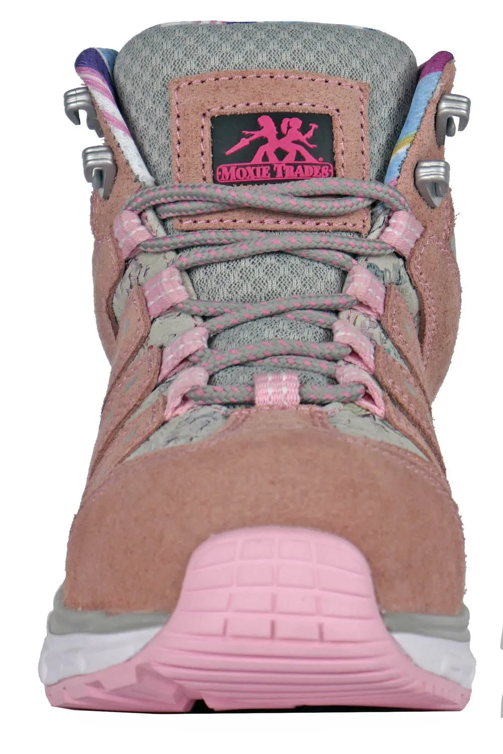 Moxie Trades Womens Trisha Composite Toe Pink Suede Work Boots