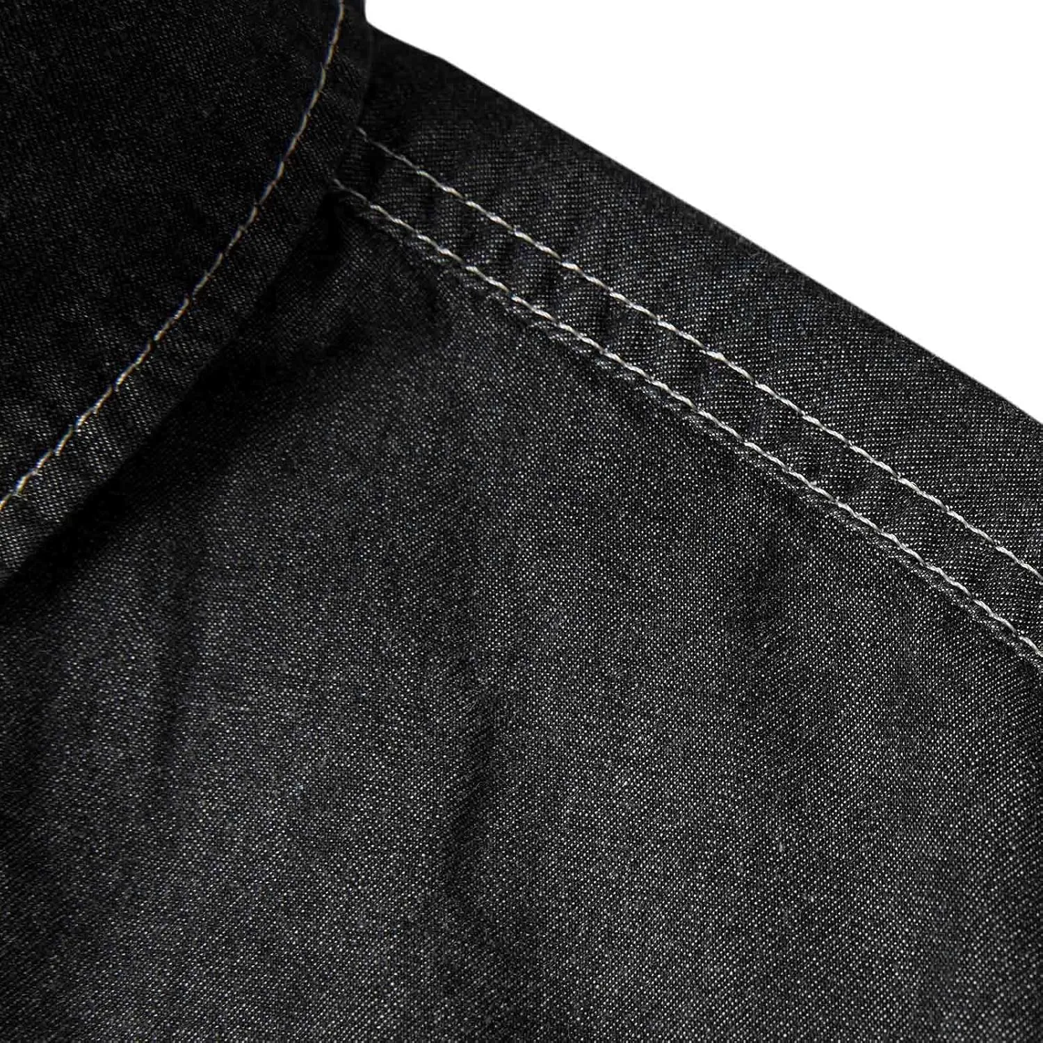 Muscularfit Mens Shirts Casual Big and Tall Long Sleeve Denim Button Downs Tshirt Slim Fit Solid Collared Shirts with Pockets
