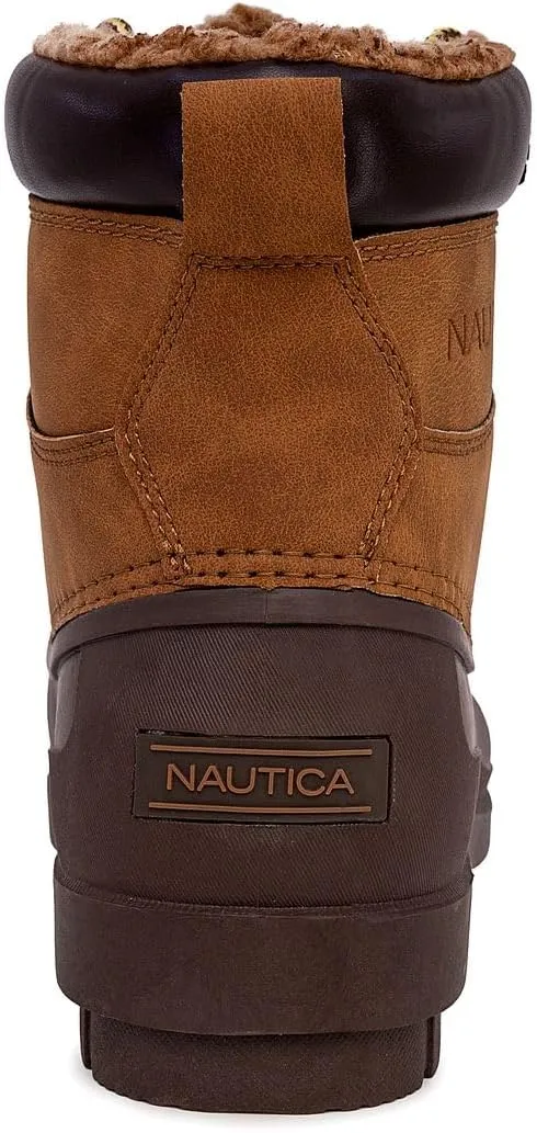 Nautica Mens Duck Boots Waterproof Shell Insulated Snow & Rain Boot -Lace-Up Winter Shoe- Channing (Wide/Medium Width)