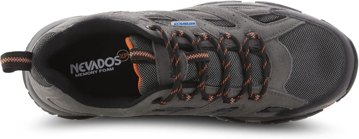 Nevados XP Men's Boomerang II Low Waterproof Hiking Boots | Lightweight for Trail, Walking, Summer Outdoors | Comfortable w/Memory Foam | Rugged Carbon Rubber Sole