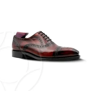 OGGY Premium Oxford Handcrafted in Patina Leather