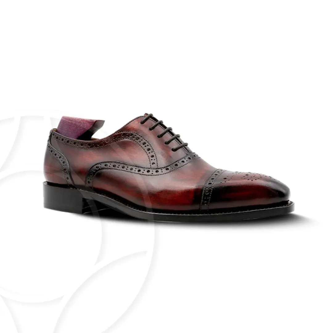 OGGY Premium Oxford Handcrafted in Patina Leather