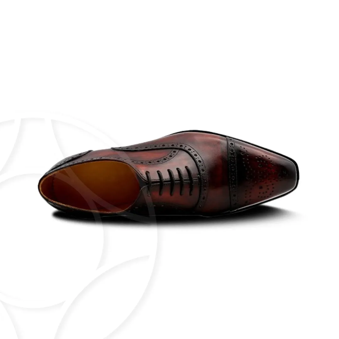 OGGY Premium Oxford Handcrafted in Patina Leather