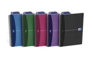 Oxford A5 Metallic Wirebound Notebook (Pack 5)