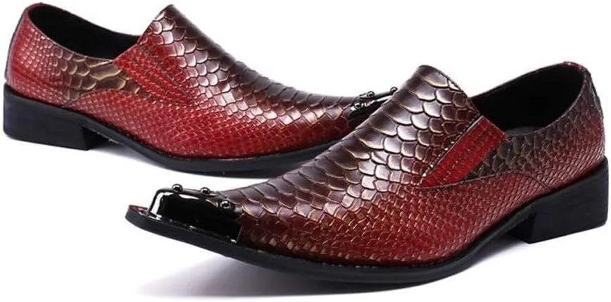 Oxford for Men Formal Shoes Slip On Genuine Leather Luxury Oiled Wax Upper Delicate Crocodile Grain