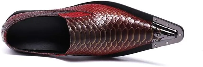 Oxford for Men Formal Shoes Slip On Genuine Leather Luxury Oiled Wax Upper Delicate Crocodile Grain