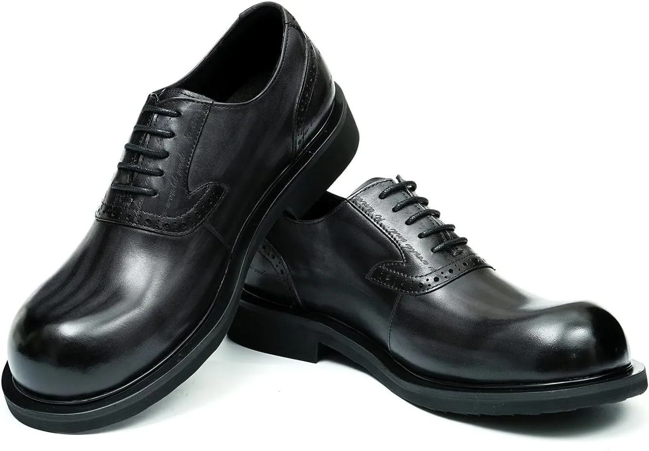 Oxfords Shoes for Men Formal Dress Derby Genunie Leather Square Toe Brogues Modern Suit Shoes Men's Fashion Lightweight Prom Wedding Tuxedo Business Causal Comfortable Shoes