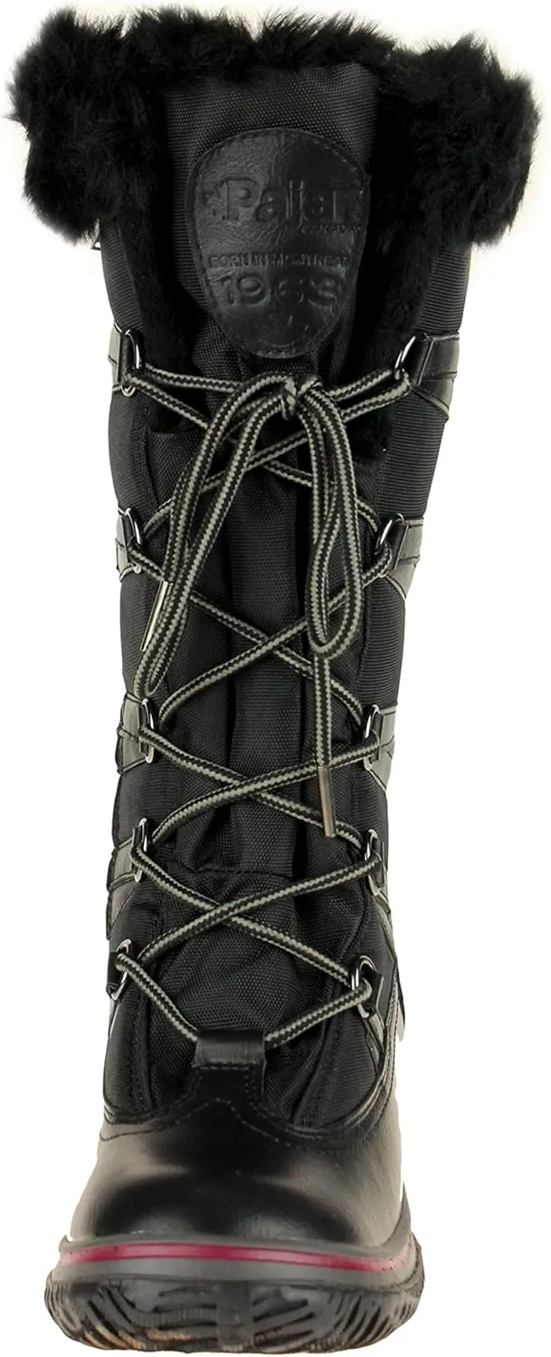 PAJAR Women's Grip Star Tall Winter Waterproof Insulated Snow Boot With Side Zipper and Laces