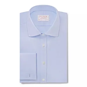 Pale Blue Classic Fit Double Cuff Royal Oxford Formal Shirt