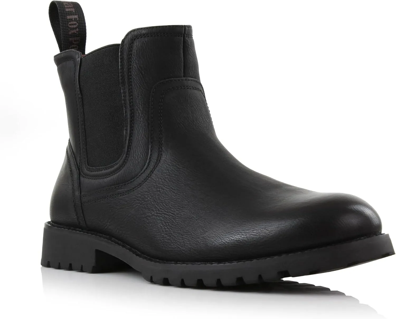 Polar Fox Mens Casual Engineer Zipper and Buckle Motorcycle Boots