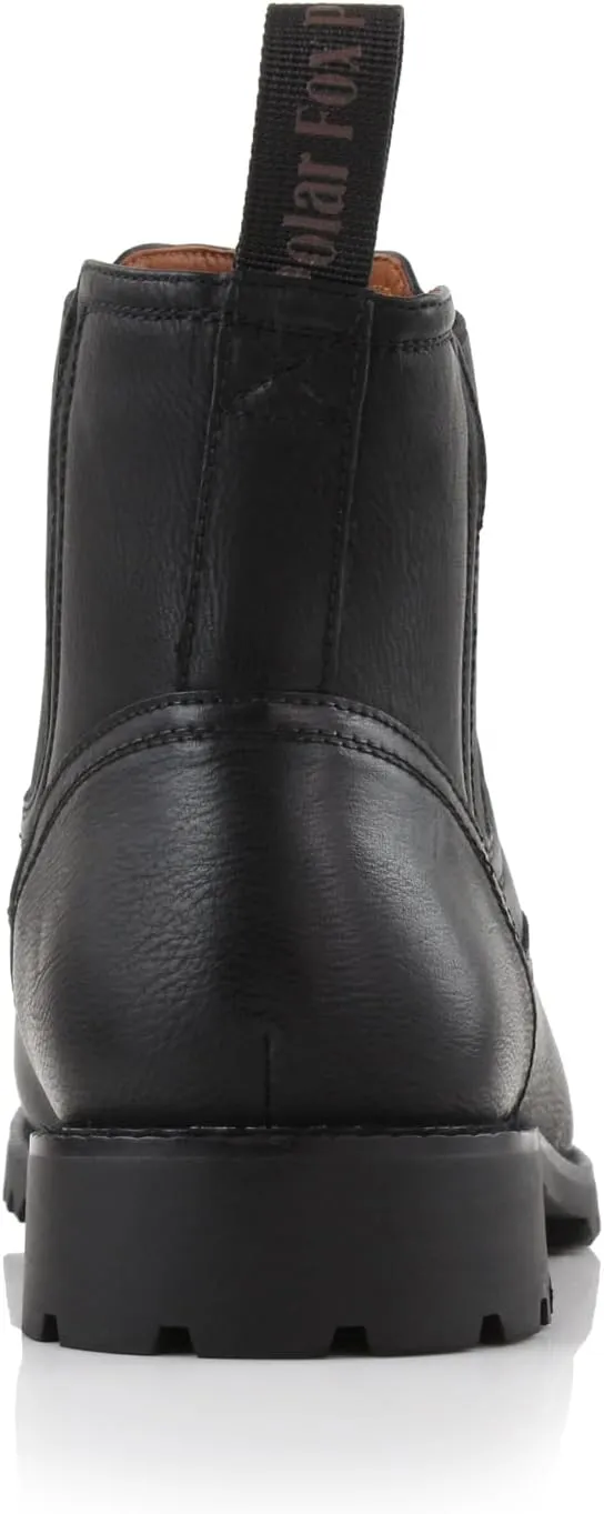 Polar Fox Mens Casual Engineer Zipper and Buckle Motorcycle Boots