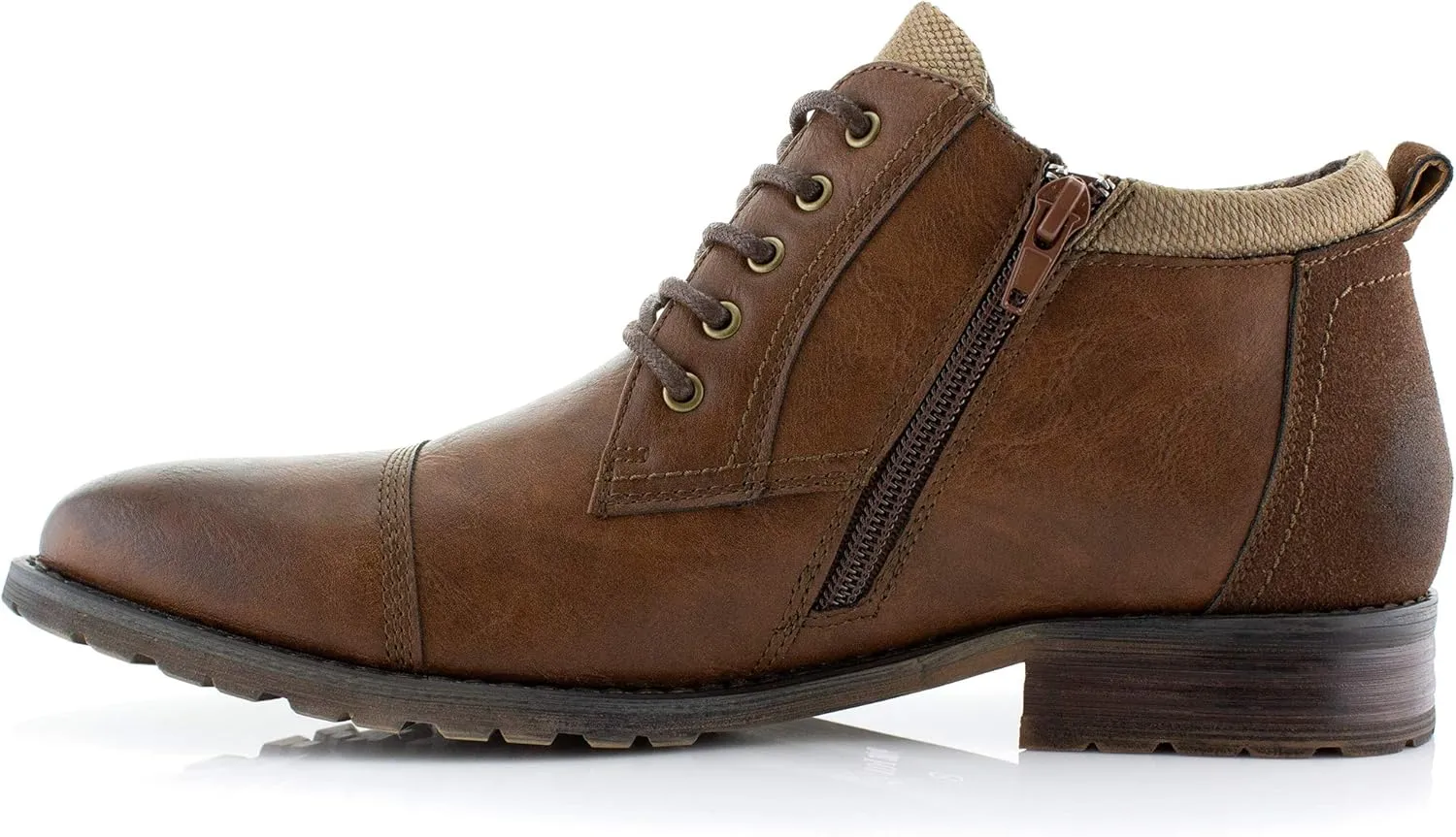 Polar Fox Ronny MPX806037 Mens Casual Work Lace Up Classic Motorcycle Combat Boots