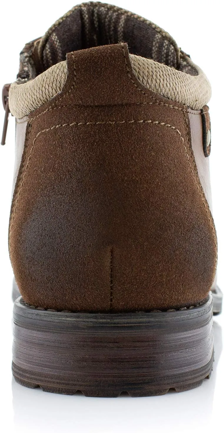 Polar Fox Ronny MPX806037 Mens Casual Work Lace Up Classic Motorcycle Combat Boots