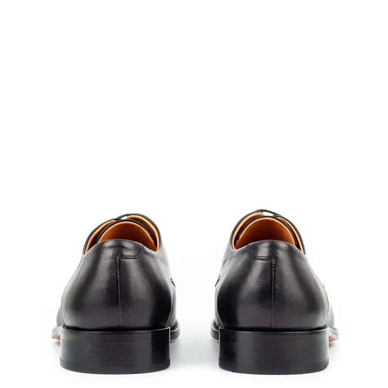Polished Plain Italian Leather Derby Shoes