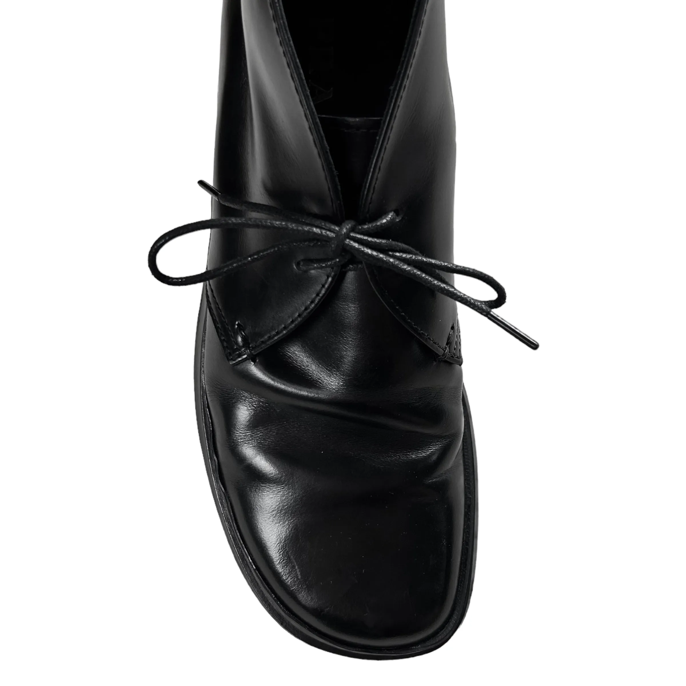 Prada Bulky Asymmetrical Toe Mid Top Derbies