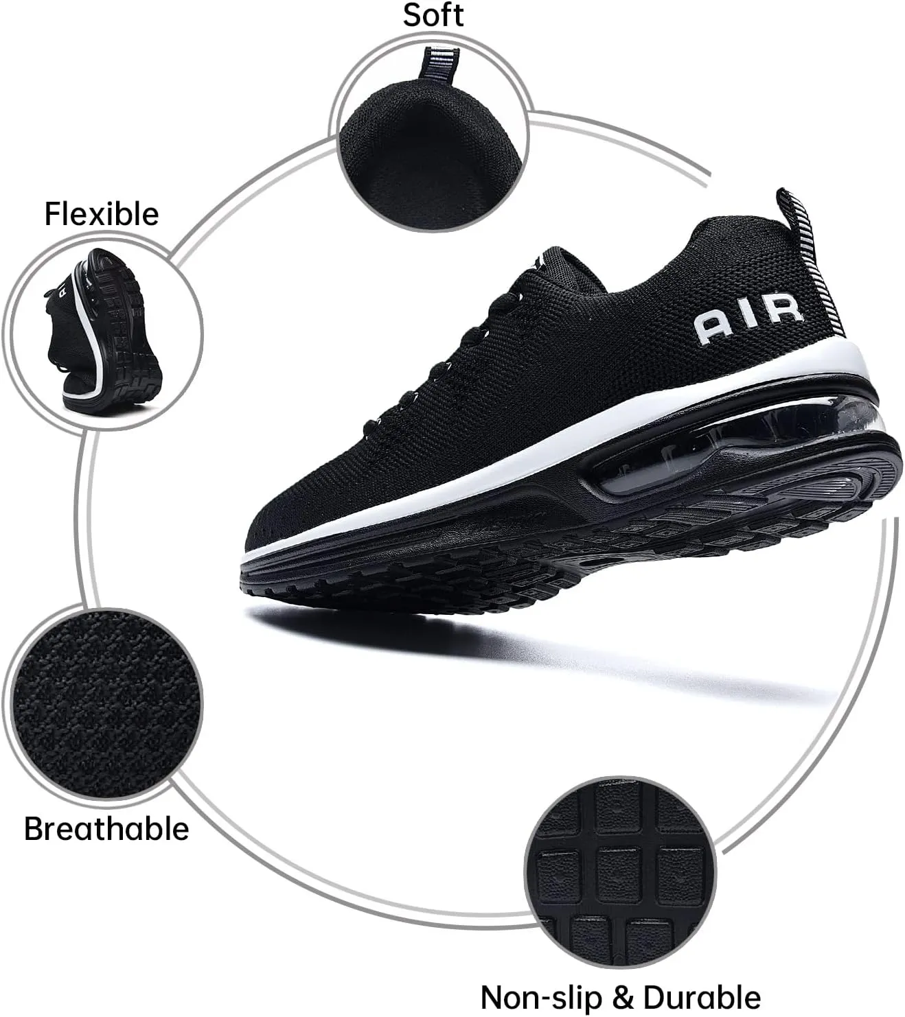 QAUPPE Womens Fashion Lightweight Air Sports Walking Sneakers Breathable Gym Jogging Running Tennis Shoes US 5.5-11 B(M)…