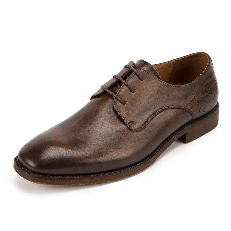 Retro Derby Shoes Suit Business