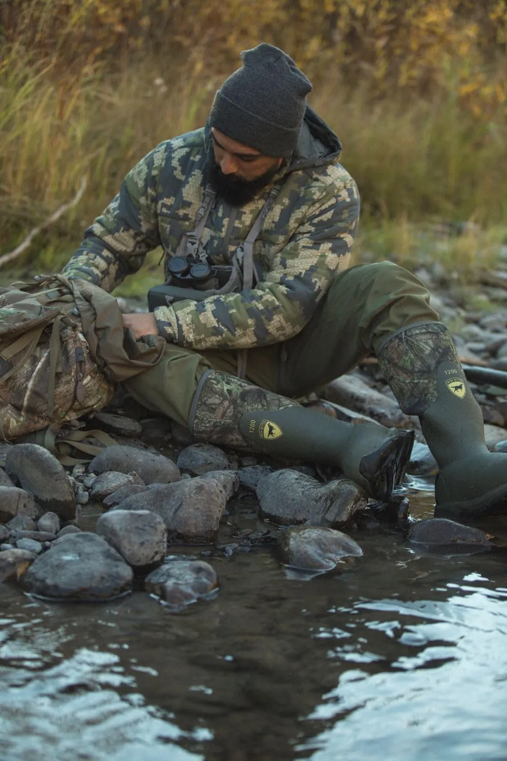 rish Setter, MudTrek, Unisex, 17", Waterproof, Insulated 800g, Adjustable Full Fit, Hunting Boot, Realtree Edge