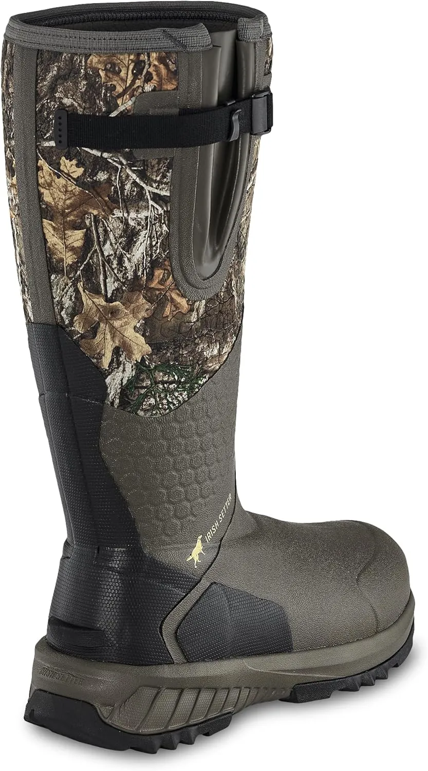 rish Setter, MudTrek, Unisex, 17", Waterproof, Insulated 800g, Adjustable Full Fit, Hunting Boot, Realtree Edge