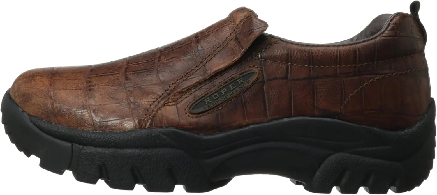 ROPER Mens Performance Slip On Work Safety Shoes Casual - Brown