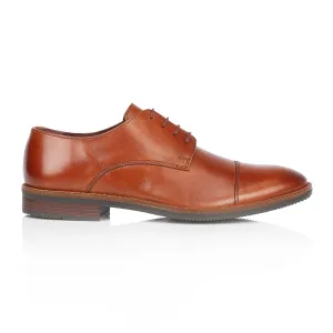 Rufus Leather Toe Cap Derby Shoes - Tan