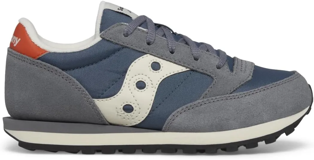 Saucony Jazz Original (Little Big Kid) Sneaker, Grey/Blue/Orange, 6.5 US Unisex