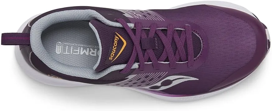 Saucony Ride Kidz Sneaker, Plum/White, 5 US Unisex Big Kid